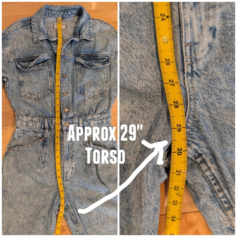 Free People Touch the Sky Denim Jumpsuit - Picture 9 of 15